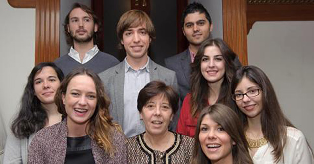 Carmen del Riego junto a los jvenes de la XIV edicin del PPE. Pablo Vzquez | APM