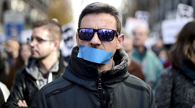 Protesta en Madrid contra la aprobacin de la Ley Mordaza | Adolfo Lujan
