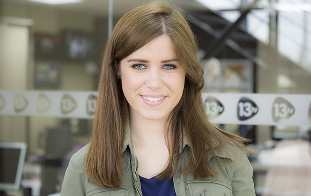 Marta Garca, en la redaccin de 13 TV | @C_dPaz